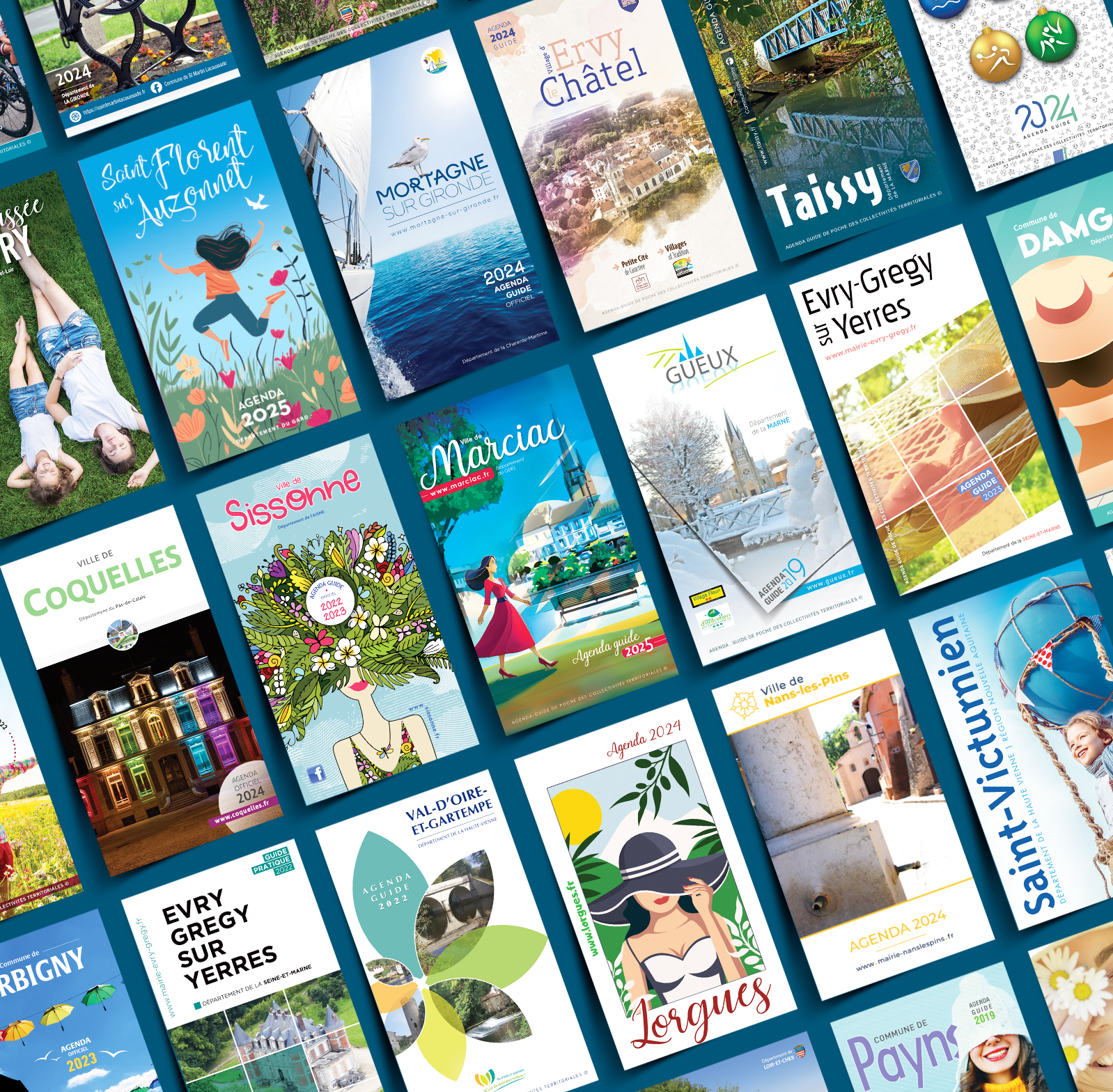 Agendas éditoriaux – conception graphique