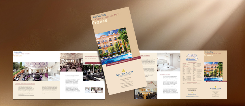 Brochure triptyque – Hôtel de Paris (Cannes)