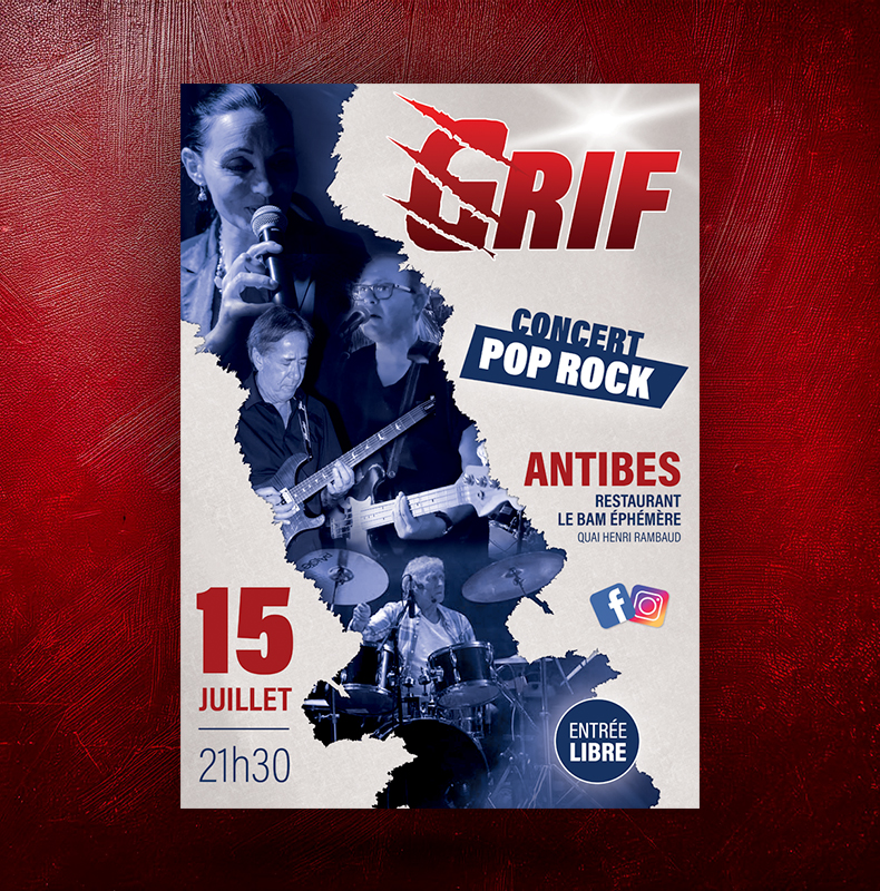 Affichette musicale – Soirée Pop Rock