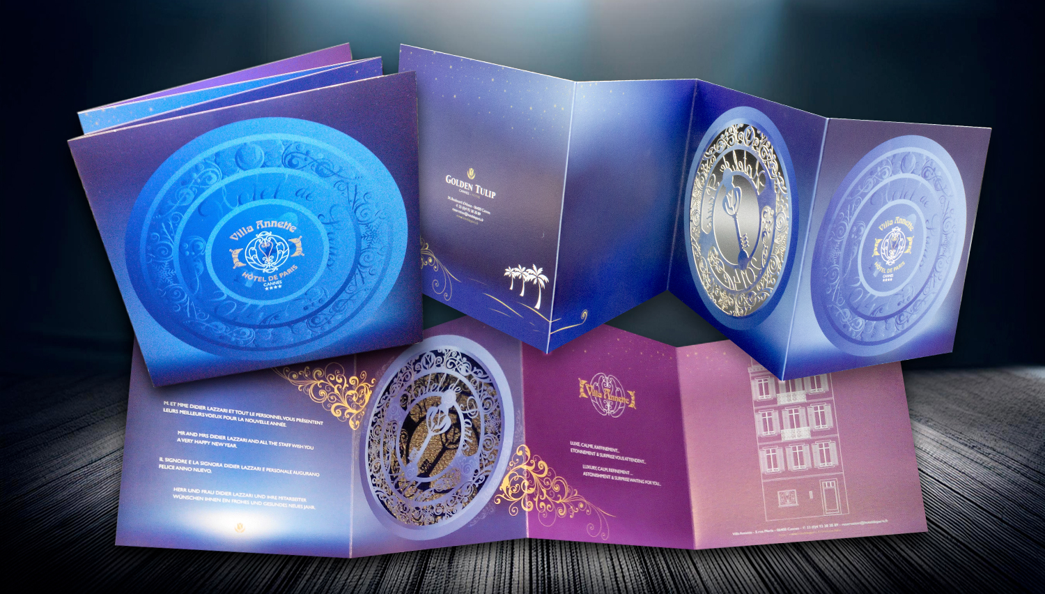 Carte de vœux – découpe laser haut de gamme